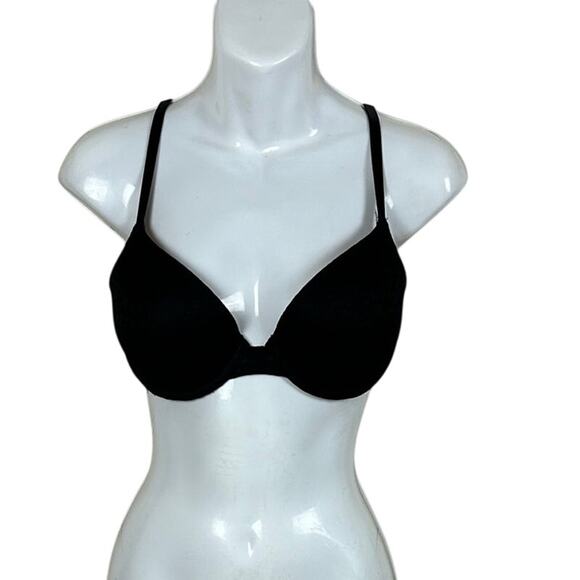 PINK Victoria’s Secret Black Lace Wear Everywhere Push Up Bra size 34B - Picture 1 of 8